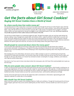 Cookie Facts - Girl Scouts of Badgerland Wisconsin