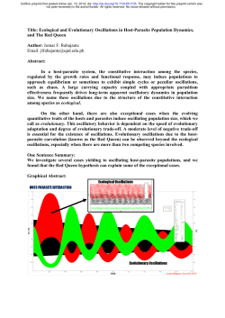 Title: Ecological and Evolutionary Oscillations in Host