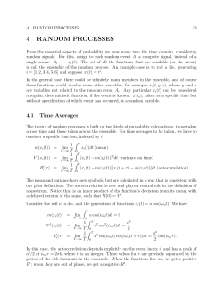 4 RANDOM PROCESSES - MIT OpenCourseWare