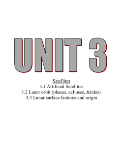 Satellites 3.1 Artificial Satellites 3.2 Lunar orbit