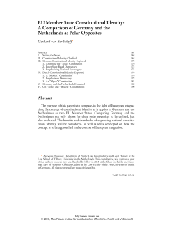 EU Member State Constitutional Identity: A Comparison of