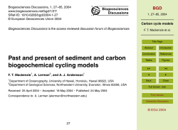 Carbon cycle models