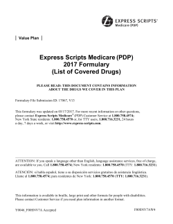Plan Year 2017 Express Scripts Medicare Formulary for Value Plan