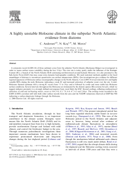 A highly unstable Holocene climate in the subpolar North Atlantic