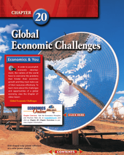 Chapter 20: Global Economic Challenges
