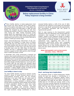 5: Below-replacement fertility in China: Policy response is long