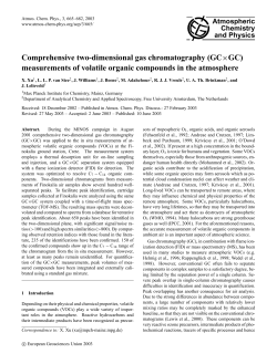 Comprehensive two-dimensional gas chromatography (GC&times;GC