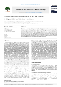 Thiadiazole as a potential corrosion inhibitor for mild steel in 1M HCl