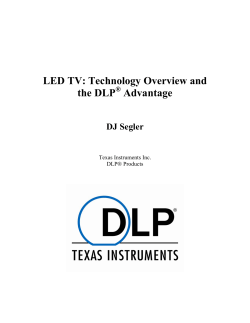 LED TV: Technology Overview and the DLP