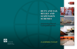 Duty and Tax Relief and Suspension Schemes