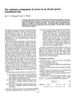 The optimum arrangement of towers in an electric power