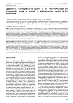 Opportunistic, human-pathogenic species in the - CBS-Knaw