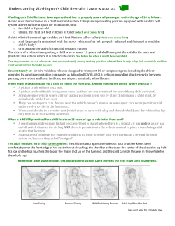 Washington State Child Passenger Safety Law