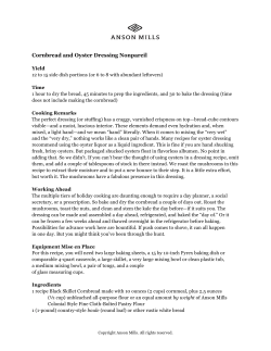 Cornbread and Oyster Dressing Nonpareil