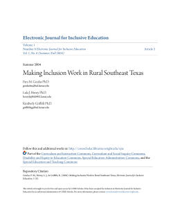 Making Inclusion Work in Rural Southeast Texas
