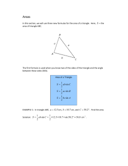 8.56 2.58sin7.105.12 2 1 sin 2 1 &asymp; &deg; * * * = = C ab S