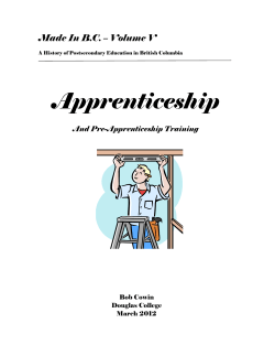 Apprenticeship And Pre-Apprenticeship Training