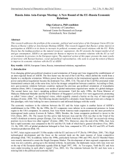 Russia Joins Asia-Europe Meeting: A New Round of the EU