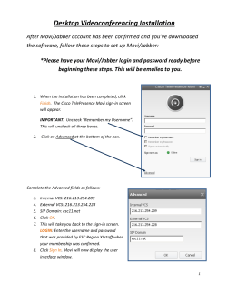 Desktop Videoconferencing Installation
