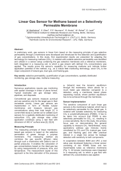 Linear Gas Sensor for Methane based on a Selectively Permeable