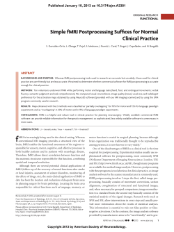 Simple fMRI Postprocessing Suffices for Normal Clinical Practice