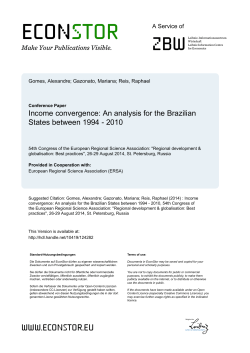 An analysis for the Brazilian States between 1994