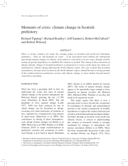Moments of crisis: climate change in Scottish prehistory