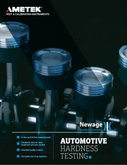 Read the brochure - Newage Testing Instruments