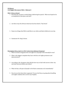 MLK v. Malcom X MLK-&ldquo;I Have a Dream&rdquo;