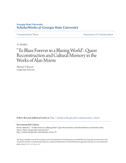"To Blaze Forever in a Blazing World": Queer Reconstruction and