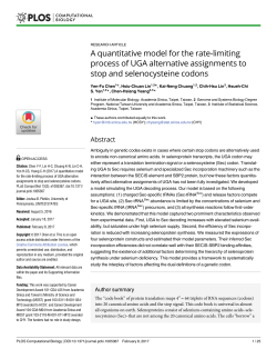 A quantitative model for the rate-limiting process of UGA alternative