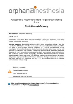 Biotinidase deficiency