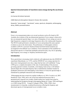 Spectral characterisation of nearshore wave energy during the sea