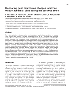 Monitoring gene expression changes in bovine oviduct epithelial