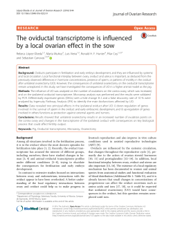 The oviductal transcriptome is influenced by a local ovarian effect in