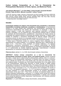 Carbon Isotope Composition as a Tool to Characterize the