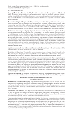 the “Play” - Playscripts API Documentation