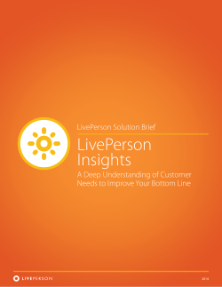 LivePerson Insights Solutions Brief