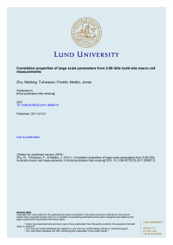 Correlation properties of large scale parameters from 2.66 GHz multi