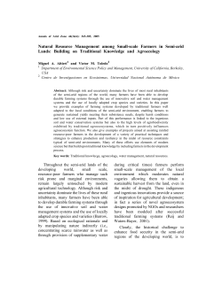 Natural Resource Management among Small