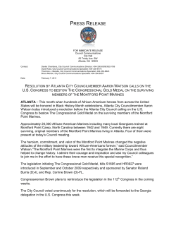 PRESS RELEASE - Montford Point Marine Association