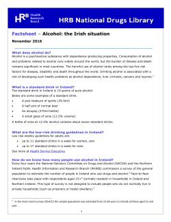 the Irish situation - Alcohol Action Ireland