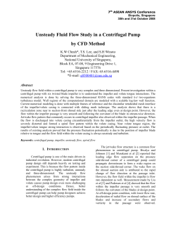 Unsteady Fluid Flow Study in a Centrifugal Pump by CFD Method