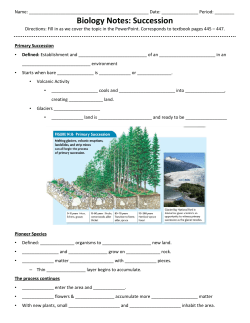 Biology Notes: Succession