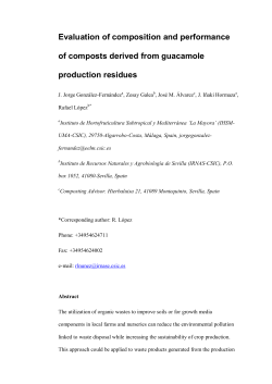 Evaluation of composition and performance of composts derived