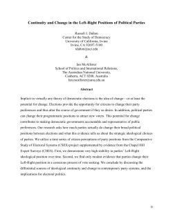 Continuity and Change in the Left-Right Positions of Political Parties