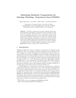 Optimizing Similarity Computations for Ontology Matching