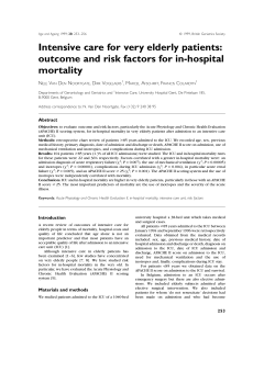 outcome and risk factors for in
