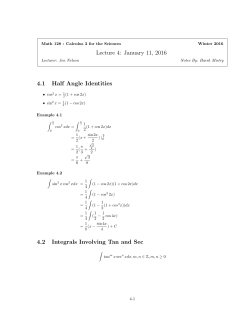Lecture 4 - Harsh Mistry