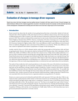 HLDI Bulletin - Evaluation of changes in teenage driver